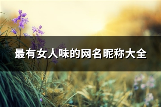 最有女人味的网名昵称大全(精选424个) 2020年有气质有女人味的网名