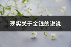 现实关于金钱的说说(通用70句)