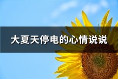 大夏天停电的心情说说(热门96句)