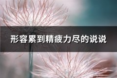 形容累到精疲力尽的说说(优选155句)