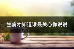 生病才知道谁最关心你说说(62句)
