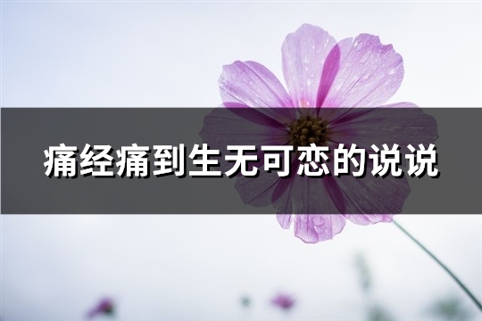 痛经痛到生无可恋的说说(通用60句) 痛经痛到生无可恋的说说(通用60句)