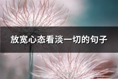 放宽心态看淡一切的句子(通用71句)