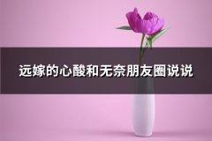 远嫁的心酸和无奈朋友圈说说(精选83句)