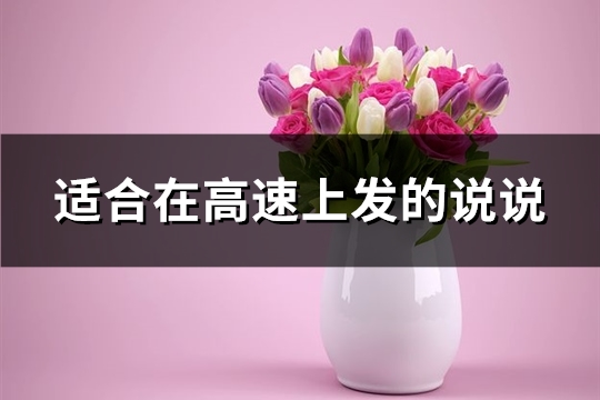 适合在高速上发的说说(共75句)