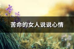苦命的女人说说心情(优选72句)
