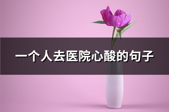 一个人去医院心酸的句子(共90句)