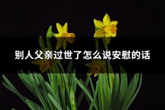 别人父亲过世了怎么说安慰的话(汇总75句)