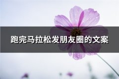 跑完马拉松发朋友圈的文案(汇总62句)