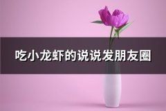 吃小龙虾的说说发朋友圈(汇总75句)