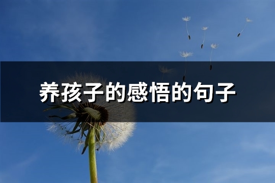 养孩子的感悟的句子(必备63句) 养孩子的感悟的句子(必备63句)