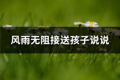 风雨无阻接送孩子说说(共44句)
