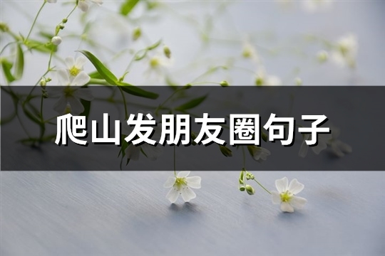 爬山发朋友圈句子(实用77句)