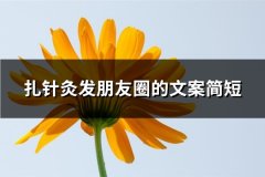 扎针灸发朋友圈的文案简短(优选62句)