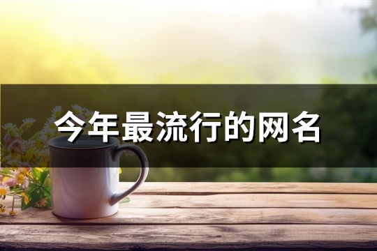 今年最流行的网名(精选531个)(今年最流行的网红花卉)