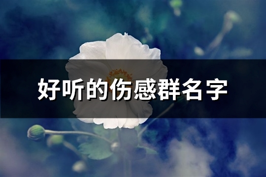 好听的伤感群名字(精选228个)(好听的伤感群名称大全)