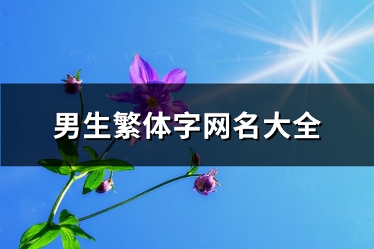 男生繁体字网名大全(优选239个)(男生繁体字网名带符号)