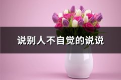 说别人不自觉的说说