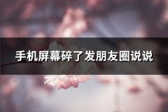 手机屏幕碎了发朋友圈说说