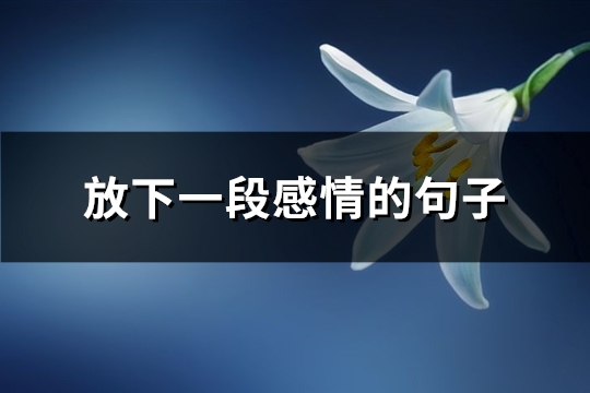 放下一段感情的句子(共70句)