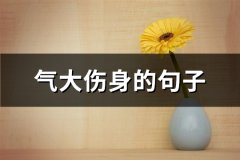 气大伤身的句子(优选71句)