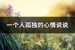一个人孤独的心情说说(必备99句)