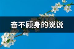 奋不顾身的说说(必备82句)