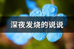 深夜发烧的说说(必备107句)