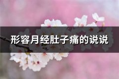 形容月经肚子痛的说说(通用64句)
