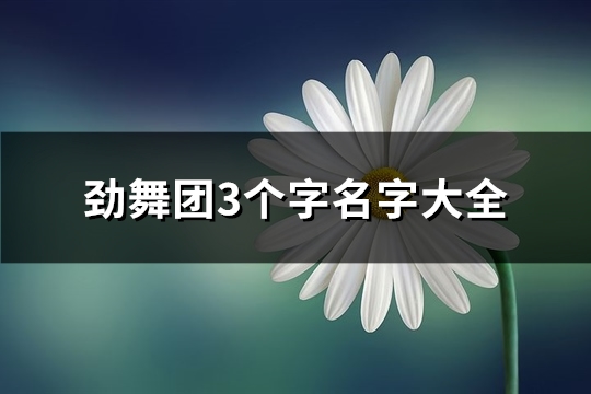劲舞团3个字名字大全(673个)(劲舞团好听的三字情侣名字)