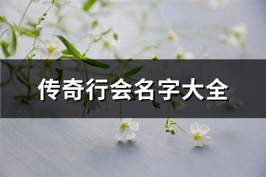 传奇行会名字大全(精选246个)(传奇行会名字大全霸气征战天下)