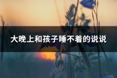 大晚上和孩子睡不着的说说(精选68句)