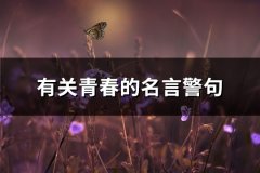 有关青春的名言警句(热门72句)