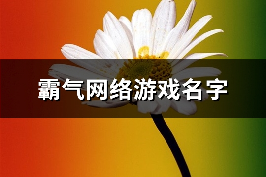 霸气网络游戏名字(308个)(霸气网络游戏名字超拽)