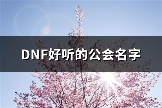 DNF好听的公会名字(共232个)(dnf公会改名2020)