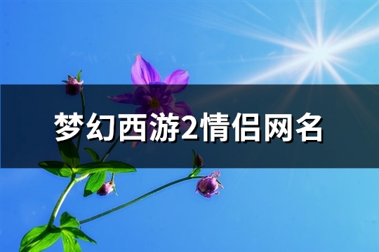 梦幻西游2情侣网名(精选237个) 梦幻西游2情侣网名(精选237个)