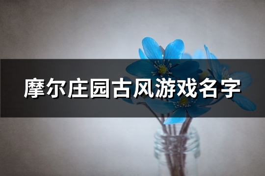 摩尔庄园古风游戏名字(优选382个)(摩尔庄园古风游戏攻略)
