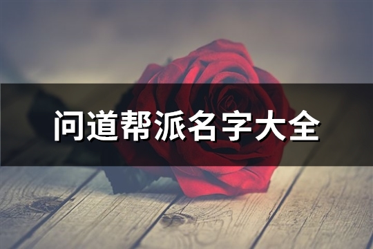 问道帮派名字大全(共80个)(问道帮派名字大全古风)