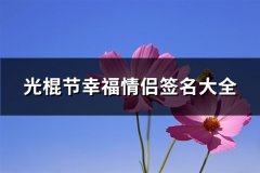 光棍节幸福情侣签名大全