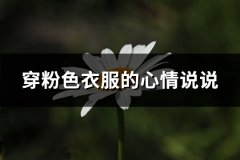 穿粉色衣服的心情说说