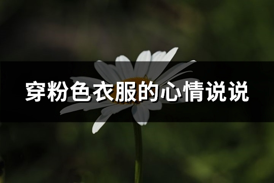 穿粉色衣服的心情说说