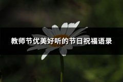 教师节优美好听的节日祝福语录