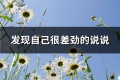发现自己很差劲的说说(优选67句)