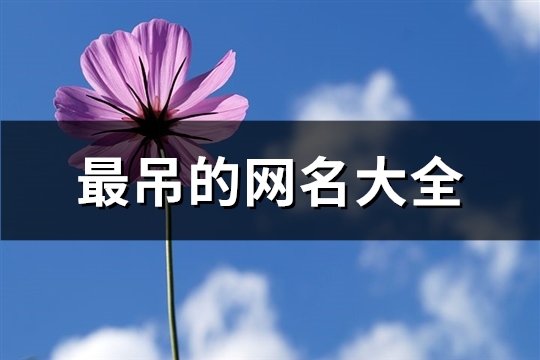 最吊的网名大全(精选149个) 最叼的网名大全