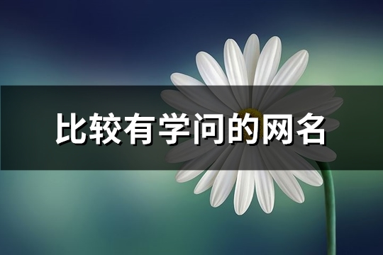 比较有学问的网名(精选73个) 比较有学问的网名女生