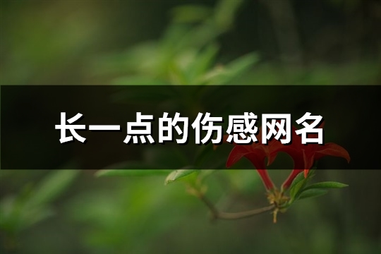 长一点的伤感网名(共364个)(长的伤感网名)