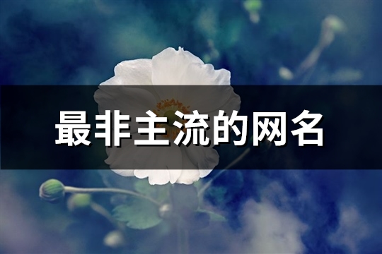 最非主流的网名(共366个)(非主流最火的网名)