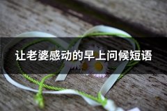 让老婆感动的早上问候短语(65句)