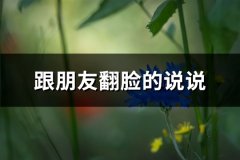 跟朋友翻脸的说说(33句)