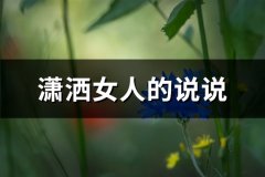 潇洒女人的说说(实用56句)